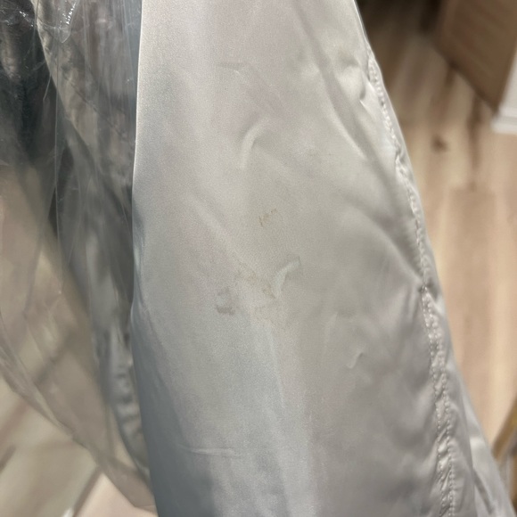 Vince Camuto Duck Down Puffer Jacket Real Fur Collar Gray Size Medium - Picture 11 of 12